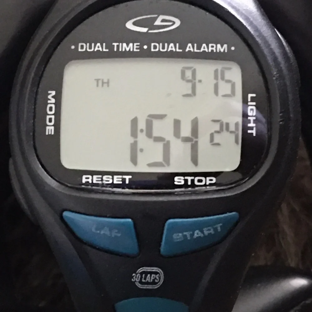 Dual time & alarm light mode unisex stop watch